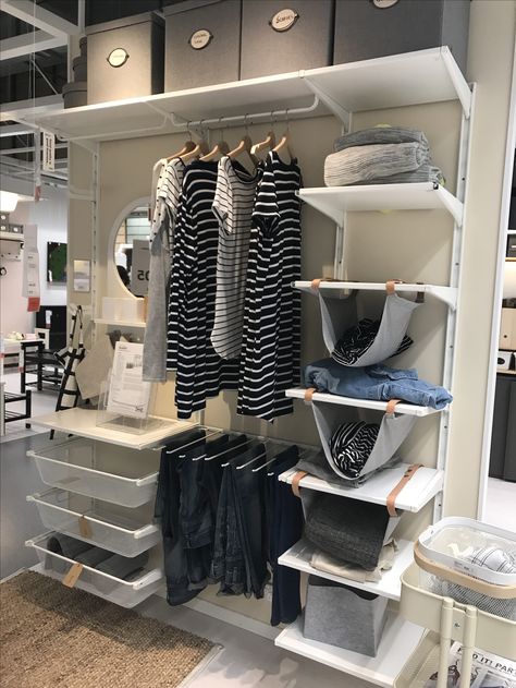 Simple Closet Organization Wire Shelving, Boaxel Ikea Ideas Closet, Ikea Boaxel Hacks, Ikea Boaxel Closet Ideas, Boaxel Closet System, Boaxel Ikea Ideas, Boaxel Closet, Boaxel Ikea, Ikea Boaxel