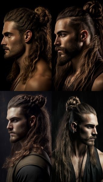 Viking/Nordic Hairstyles for Men Nordic Hairstyles, Vikings Hairstyles, Viking Hairstyles Male, Male Viking, Viking Haircut, Viking Hairstyles, Men With Long Hair, Long Curly Hair Men, Viking Braids