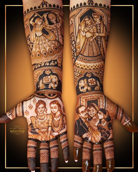 Brides Sister Mehendi Designs, Mehandi For Bride Sister, Mehndi Designs For Bride Mother, Bride Sister Mehendi Design, Mehendi Design For Brides Sister, Bride Groom Mehendi Figures, Bride Sister Mehendi, Raja Rani Mehandi Design, Mehndi Designs For Sisters Wedding