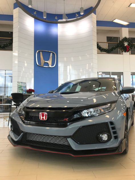 Honda Civic Type R Sonic Grey, Honda Civic R, Honda Civic Hatch, Honda Civic Car, Car For Teens, Civic Car, Acura Cars, Grey Car, Honda Civic Hatchback