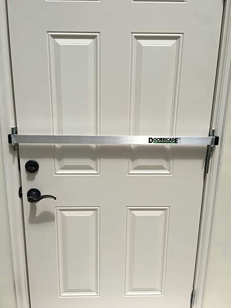 Doorricade Door Bar - Best Protection Against Home Invasion - Solid Aluminum Bar. - Hardware Locks - Amazon.com Apartment Door Security, Door Barricade, Pallet Furniture Plans, Home Invasion, Door Bar, Door Security, Apartment Door, Wood Exterior Door, Simple Woodworking Plans