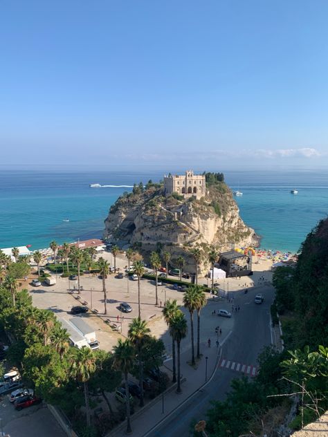 Santuario di Tropea,Calabria Italy Locations, Tropea Calabria, Tropea Italy, Brain Dump, Environmental Design, Calabria, Dream Destinations, Summer Aesthetic, Grand Canyon