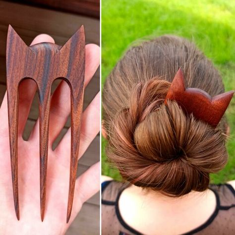 Photo Ideas Instagram, Wood Carving For Beginners, Wood Jewelery, Cat Ears Headband, Hair Fork, Ears Headband, Wood Carving Art, Whittling, Ear Headbands