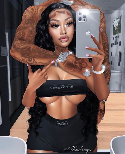 Second Life Avatar Baddie, Baddie Pfps Aesthetic, Cute Imvu Baddies, Sims 4 Couple Poses, No Face No Case, Second Life Avatar, Cute Box Braids, Imvu Outfits Ideas Cute, Virtual Girl