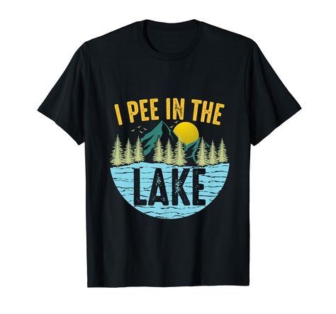 PRICES MAY VARY. Embrace the funny summer vibes with our 'Everyone who swims pees in the lake' vintage lake design, perfect for lake lovers planning a summer vacation or their next trip on the lake. Ideal for camping and lake lovers, this graphic celebrates the joy of summer vacation boating and swimming. It's a must-have for anyone who loves to swim next to you in the lake during their vacation to the lake. Lightweight, Classic fit, Double-needle sleeve and bottom hem Lake Shirts, Lake Life Shirt, Mackinaw City, Camping Quotes, Funny Summer, Summer Humor, Lake Life, Drinking Beer, Summer Tshirts