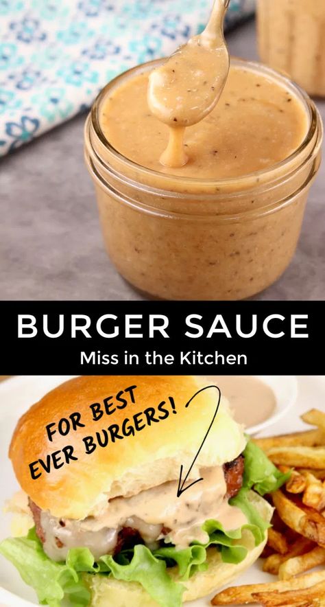 Hamburger Sauce Ideas, Burger Secret Sauce, Special Sauce For Burgers, Smokehouse Ideas, Best Burger Sauce, Hamburger Sauce, Secret Sauce Recipe, Burger Sauces Recipe, Fried Chicken Strips