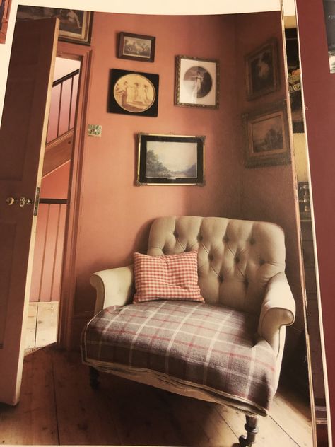 Pink Farrow And Ball, Farrow And Ball, Barbie Dream, Barbie Dream House, Pink Room, Chaise Lounge, Gallery Wall, Dream House, Lounge