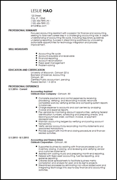 Free Entry-Level Accounting & Finance Resume Examples | Resume-Now Cool Resume, Finance Resume, It Support Technician, Accounting Cycle, Finance Manager, Accountant Resume, Internship Resume, Job Resume Samples, Marketing Resume