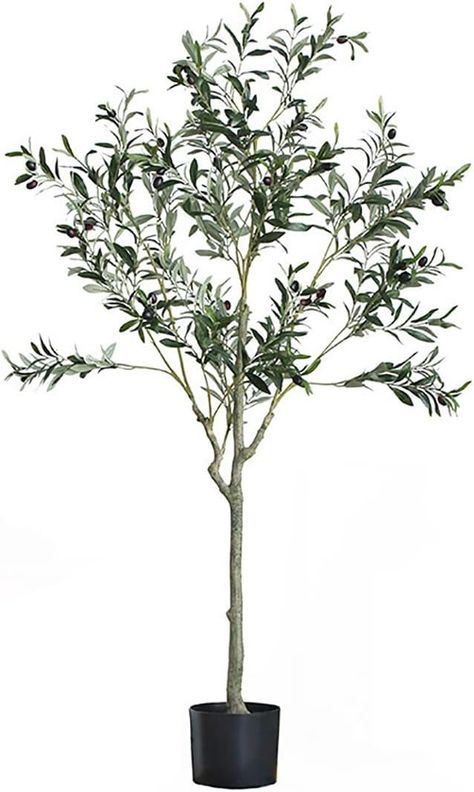 Artificial Olive Tree, 5ft (60'') Tall Fake Plants Suitable for Modern Living Rooms Home Office Indoor & Outdoor Garden Decor, Natural Artificial Plants for Housewarming, About 600 Leaves : Amazon.ca: Home Faux Olive Branches, Tall Fake Plants, Artificial Olive Tree, Olive Plant, Boxwood Topiary, Decorated Flower Pots, Topiary Trees, Faux Tree, Outdoor Garden Decor