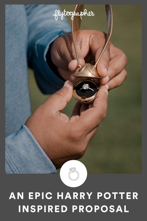 You had us at Golden Snitch✨ Even those among us who have never heard of Harry Potter (there could be some people?) can appreciate this next proposal in beautiful Banff, Alberta, Canada🇨🇦 The craftsmanship required to create such a delicately ornate ring box alone is impressive, but this story is a great example of how any proposal can be special. Click the link! Harry Potter Proposal Engagement, Harry Potter Proposal Ideas, Harry Potter Engagement Ring, Harry Potter Proposal, Harry Potter Engagement, The Golden Snitch, Banff Alberta Canada, Creative Proposals, Ornate Ring