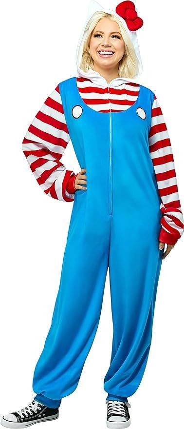 Overalls Costume, Cartoon Kitty, Steampunk Festival, Blue Overalls, Comfy Wear, Holiday Costumes, Friends Characters, Japanese Cartoon, Women's Costumes