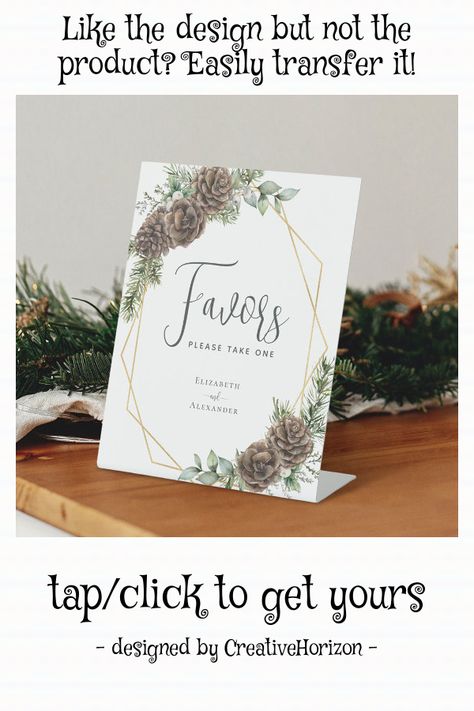 Winter Wedding Evergreen, Wedding Favours Sign, Winter Wedding Favors, Christmas Tabletop, Greenery Wedding Invitations, Favors Sign, Popular Wedding, Holiday Wedding, Greenery Wedding