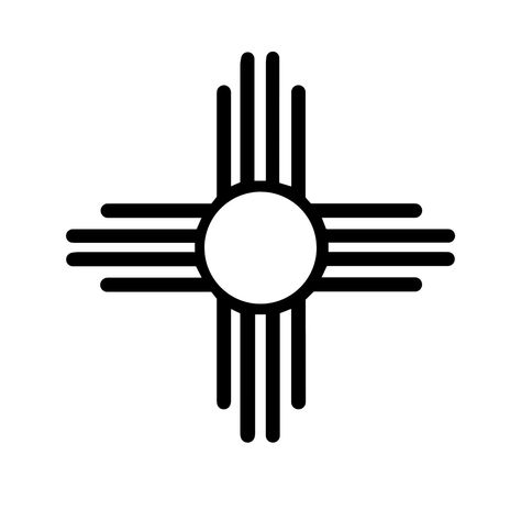 Zia Sun Symbol, Western Clip Art, Fire Eater, Zia Symbol, New Mexico Flag, Sun Symbol, Places To Travel With Friends, Symbol Drawing, Native American Symbols