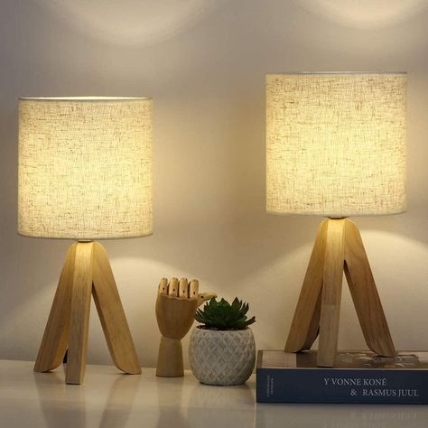 Dorm Lamp, Small Bedside Table Lamps, Nightstand Lamps, Small Lamps, Mini Table Lamps, Tripod Table Lamp, Wooden Table Lamps, Fixture Table, Trailer Remodel