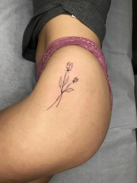 Small Thigh Tattoo Inner Hip Tattoos Women Small, Traditional Thigh Tattoo, Small Hip Tattoos Women, Inner Thigh Tattoos, Mandala Thigh Tattoo, Butterfly Thigh Tattoo, Small Thigh Tattoos, Flower Hip Tattoos, Hip Tattoo Small