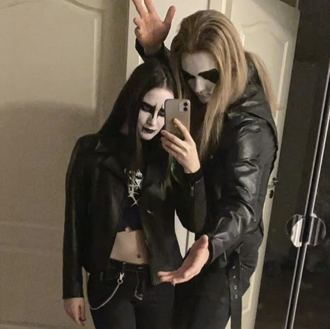 Metalhead Couple, Alt Couples, Metal Couple, Lords Of Chaos, Metal Aesthetic, Corpse Paint, Me N Him, Me N Who, Metal Head