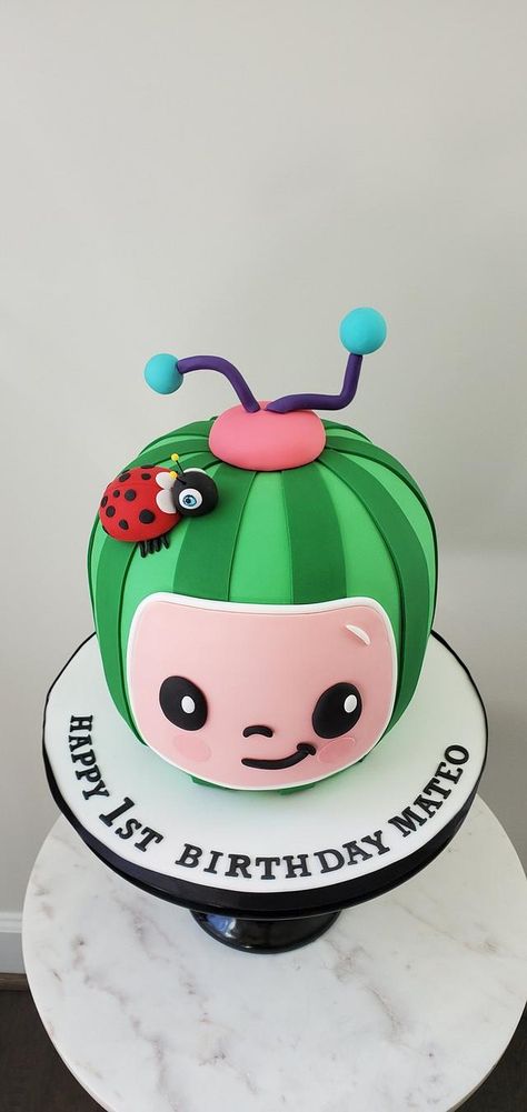 Cocomelon Cake Ideas For Boy, Cocomelon Cake Ideas For Girl, Cocomelon Birthday Cake Boy, Cocomelon 2nd Birthday Cake, Cocomelon Birthday Cake Girl, Coco Melon Cake Ideas, Cocomelon Small Cake, Cocomelon Fondant Cake, Cocomelon Cake Without Fondant