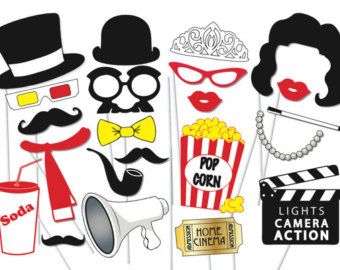 Hollywood+Party+Clip+Art | ... Party Props Set - 23 Piece PRINTABLE - Hollywood Party Photo Booth Hollywood Party Photo Booth, Props Theatre, Old Hollywood Party, Theatre Party, Photo Booth Party, Party Photobooth, Photobooth Props Printable, Dj Photo, Dj Wedding