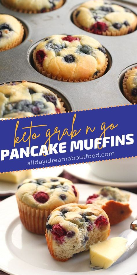 Breakfast Keto Muffins, Carb Free Muffins, Easy Keto Breakfast Muffins, Pancake Muffins Healthy, Sweet Keto Breakfast Easy, Keto Grab And Go Breakfast, Keto Pancake Muffins, Keto Breakfast Sweet, Keto Pancake Bites