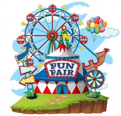 Fair Theme, Fun Fair, The Carnival, Logo Psd, Vintage Carnival, Free Fun, Candy Apples, Amusement Park, Theme Park