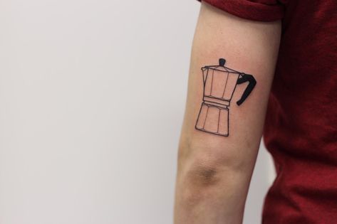 Mocha Pot Tattoo, Espresso Kitchen Cabinets Farmhouse, Espresso Bar In Kitchen, Dark Chocolate Brown Hair Espresso, Moka Pot Tattoo, Coffee Pot Tattoo, Espresso Tattoo, Espresso Quotes, At Home Espresso