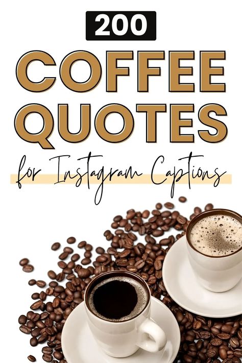 Looking for the perfect Instagram caption for your coffee pics? Look no further! Discover 200 amazing coffee quotes that will add flavor to your feed and make your followers double-tap. From funny to inspirational, we've got you covered. Get inspired and start your day with a steaming cup of creativity! New Years Coffee Quotes, Coffee Talk Quotes, Coffee Cheers Quotes, Coffee With A View Quotes, Barista Quotes Coffee, Coffee Instagram Story Caption, Coffee Stories Ideas, Spring Coffee Quotes, Good Coffee Quotes