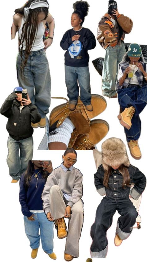 Timberland Outfit, Street Style Outfits Casual, Timberland Outfits, Outfit Inso, Outfit Inspo Casual, Fits Clothes, Timberlands, Tomboy Fashion, Street Style Outfit