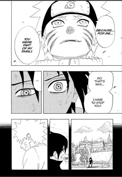 Naruto manga panel showing the first first between Naruto and Sauske Sasuke Manga, Comic Book Layout, Kushina Uzumaki, Anime Printables, Fairy Tail Manga, Naruto Manga, Naruto Comic, Bleach Manga, Manga Panels