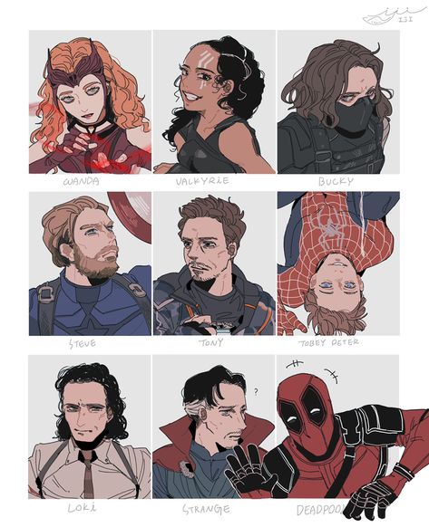 Cartoon Characters 2d, Marvel Cute Fanart, Marvel Fanart Funny, Marvel Things To Draw, Funny Marvel Pfp, The Avengers Fanart, Marvel Avengers Fanart, Wanda Fanart, Mcu Fanart