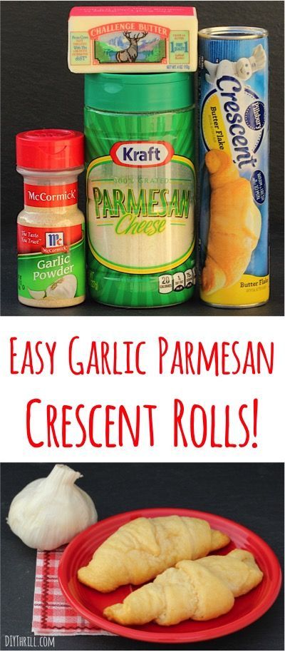 Easy Garlic Parmesan Crescent Rolls Recipe!  Just 4 ingredients and SO delicious... the perfect dinner side! Crescent Rolls Recipe, Easy Crescent Rolls, Dinner Side, Crescent Roll Recipes, Perfect Dinner, Dinner Sides, Garlic Parmesan, Crescent Rolls, Rolls Recipe