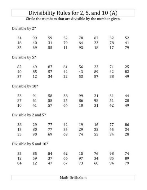 Divisibility Rules Worksheet, Divisibility Rules, Math Drills, Division Worksheets, Math Journal, School Break, The Division, Math Worksheet, Learning Math