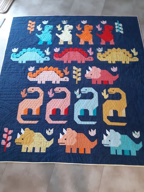 Dinosaur Quilt Pattern Free Printable, Dinosaur Quilt Block, Dinosaur Quilt Pattern, Dinosaur Quilts, Elizabeth Hartman Quilts, Picture Blocks, Dinosaur Quilt, Kid Quilts, Elizabeth Hartman