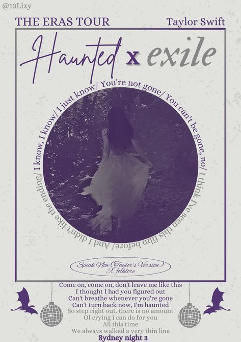 Haunted X exile- the eras tour- Taylor swift- Speak Now Taylor’s Version- folklore- poster- music poster Haunted X Exile, Taylor Swift Tattoo Exile, Haunted Taylor Swift, Exile Taylor Swift, Taylor Swift Haunted, Folklore Poster, Taylor Swift Tattoo, Taylor Songs, Taylor Swift Speak Now