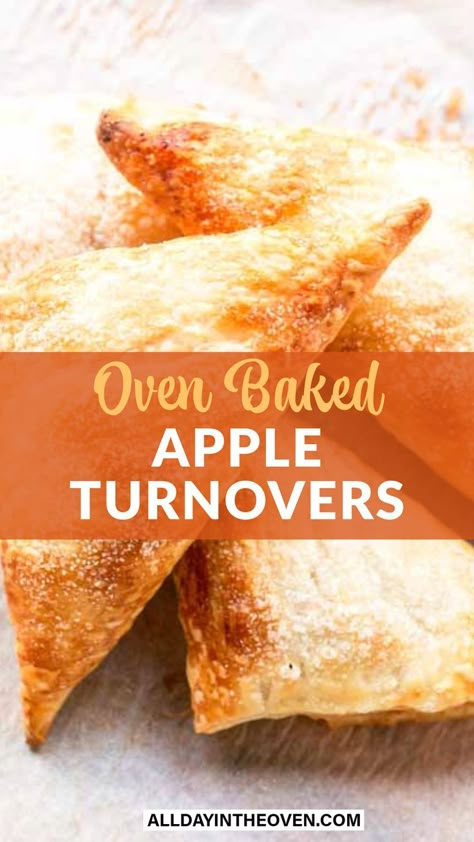 Baked Apple Turnover Recipe Baked Apple Turnover Recipe, Apple Turnovers With Pie Crust, Puff Pastry Dessert Apple, Turnovers Recipes, Apple Puff Pastry Recipes, Turnover Dough, Homemade Apple Turnovers, Fruit Turnovers, Apple Turnovers With Puff Pastry