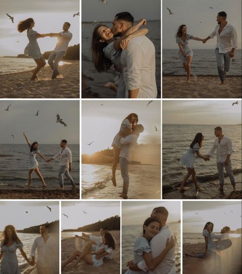 Cinematic Prenup Shoot, Prenup Beach Ideas, Couples Photos At The Beach, Couple Poses In Beach Photo Ideas, Beach Wedding Shoot Photo Ideas, Beach Prenup Shoot, Beach Prenup Ideas, Props For Beach Photoshoot, Beach Photo Ideas Couples