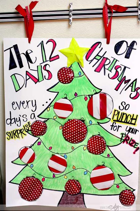 The 12 Days of Christmas Punch Poster. Fun! Date Ideas Romantic, Bf Ideas, Creative Date Ideas, Prize Ideas, Advent Calendar Gifts, Thoughtful Gift Ideas, The 12 Days Of Christmas, Christmas Punch, Primary Music