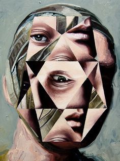 "Lets FACE it, she could really do with a bit of MAKE UP???? Anyone...... Distortion Art, Warp Records, Gcse Art Sketchbook, Geometric Painting, Gcse Art, A Level Art, Arte Popular, Cubism, Design Graphique