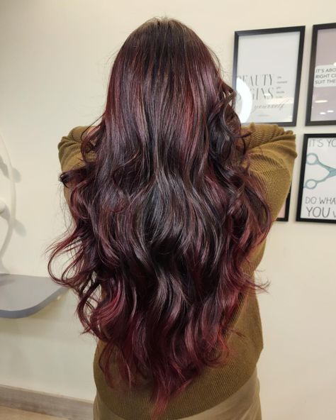 “Simply stunning: Red balayage, bold and beautiful!” #balayage #longhair #redhair #hairtransformation #redbalayage #newhair Indian Hair Highlights, Balayage Red, Red Balayage, Highlights Balayage, Indian Hair, Bold And Beautiful, Hair Inspo Color, Hair Transformation, Senior Year