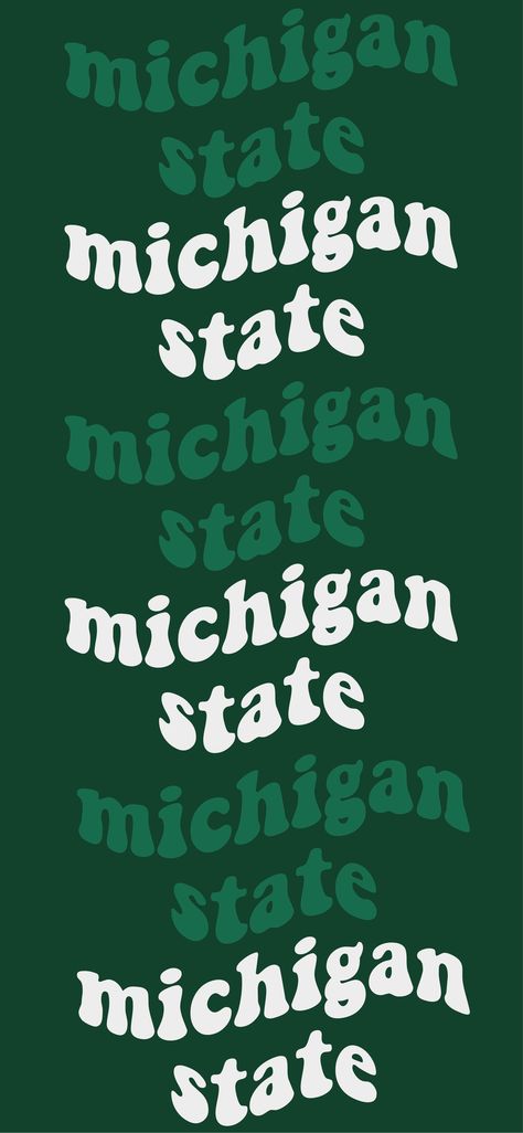 #vsco #vscowallpaper #michiganstate Michigan State Wallpaper, Dream School, Michigan State, Random Things, Michigan, Green, White, Quick Saves, Design