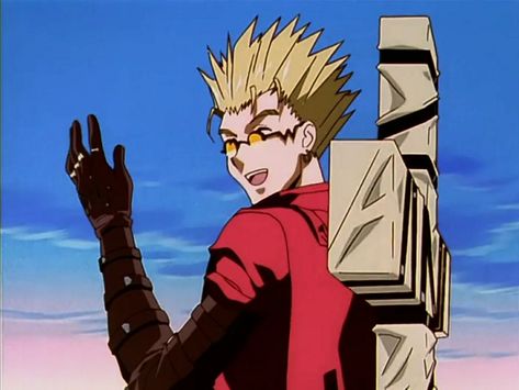 Trigun Screencap, Trigun Wallpapers Desktop, Vash Icons, Trigun Vash, Vash Stampede, Trigun Stampede, Tv Characters, 90s Anime, Art Block