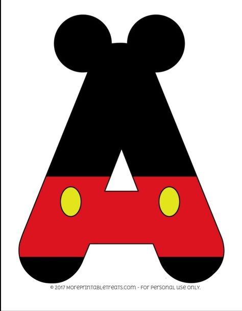 Mickey Mouse Letter, Classroom Window Decorations, Bolo Do Mickey Mouse, Mickey Mouse Letters, Minnie Mouse Clipart, Mickey Mouse Printables, Baby Party Themes, Miki Mouse, Mickey Mouse House