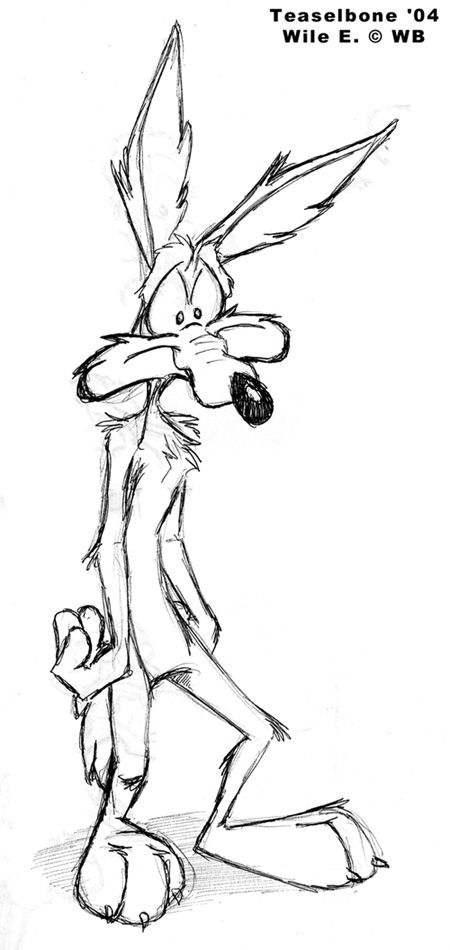 Coyote Drawing, Cartoon Character Tattoos, Looney Tunes Characters, Disney Art Drawings, Cartoon Sketches, The Cartoon, Book Art Drawings, Cool Art Drawings, Sketchbook Art Inspiration