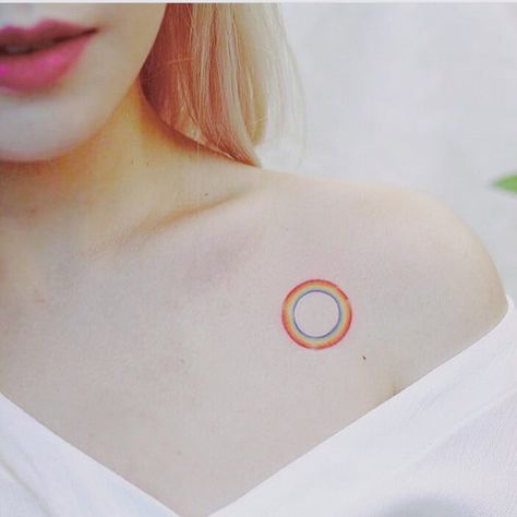 full circle rainbow tattoo Rainbow Tattoo, Circle Rainbow, Rainbow Tattoos, Circle Tattoo, Full Circle, Love Images, Triangle Tattoo, Rainbow, Tattoos