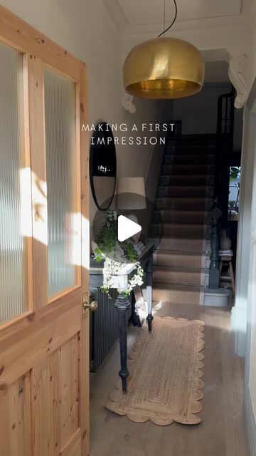 Kerry Lockwood - In Detail on Instagram: "They say first impressions matter, and your hallway or entryway is the first thing you and your guests notice when entering your home.  They can often be neglected and seen as just a passing place but by treating your entryway like a true extension of your home, you turn it into a room with purpose and personality, making it feel special.  To do this I would recommend functional furniture like a console or a storage bench, add personality with artwork, plants etc…, warm lighting and a rug or runner to soften the space  I often get asked where we keep all the clutter like shoes and coats. We’re lucky to have a cupboard under the stairs that is full to the brim with so many of these along with golf clubs/tennis rackets/footballs etc…  #hallwaydecor # Cupboard Under The Stairs, Under Stairs Cupboard, 50k Views, Under The Stairs, Tennis Rackets, Warm Lighting, She Shed, Under Stairs, Add Personality