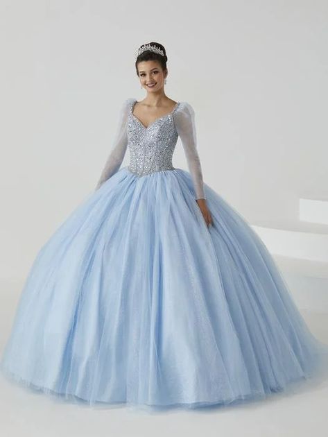 Long Sleeve Quinceanera Dresses, Train House, 2021 Prom Dresses, Long Sleeve Ball Gowns, Quinceanera Dresses Blue, Debutante Ball, Princess Gown, Quinceanera Dress, Ball Gown Skirt