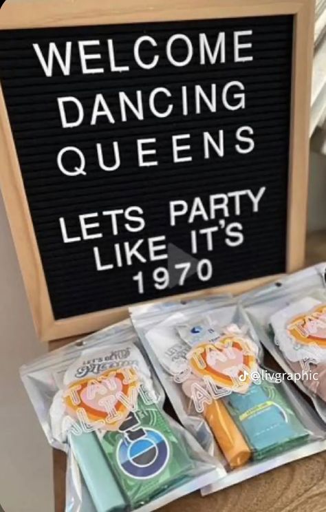 Bach Party Theme Night, Bachelorette Party Ideas Dazed And Engaged, Last Dance Bachelorette, Bachelorette Fairy Theme, Groovy Theme Bachelorette Party, Bachelorette Themes Disco, Bachelorette Party Bus Themes, Bachelorette Party Ideas 70s, Disco Hens Theme