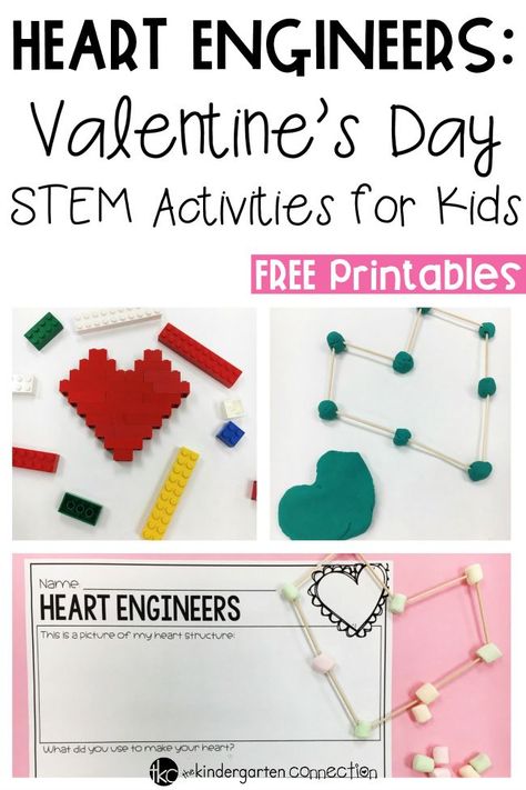 Your students will become engineers with these hands-on Valentine's Day STEM activities that can be used in math, science, or a class Valentine’s Day party! Science Party Activities, Valentine Stem Activities, Valentine Stem, Stem Activities Kindergarten, Stem Bins, Kids Stem Activities, Stem Activities For Kids, Kindergarten Stem, Kindergarten Valentines