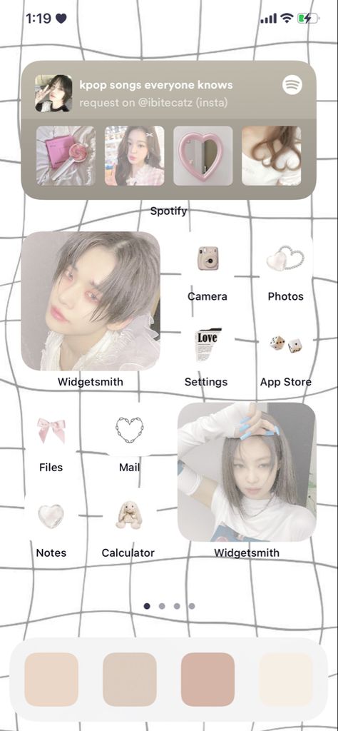 Thedaybefore Widget Kpop, Aesthetic Kpop Phone Layout, Aesthetic Kpop Homescreen, K Pop Phone Layout, K Pop Homescreen Layout, Korean Homescreen, Kpop Homescreen Ideas, Kpop Phone Theme, Kpop Homescreen Layout