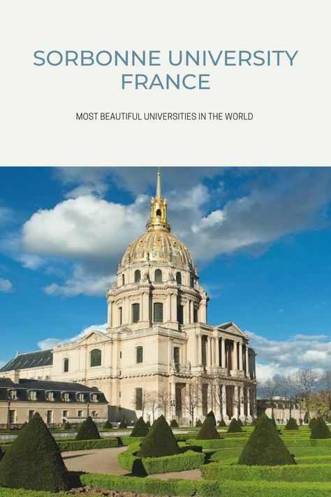 Most beautiful universities in the world Sorbonne University, Dream Collage, College Professor, Mystery Book, The Visitors, Colleges And Universities, Study Abroad, Taj Mahal, Palace