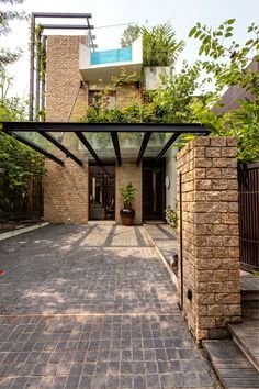 Car Porch Design, Carport Modern, Modern Carport, Carport Garage, Carport Designs, Modern Entrance, Budget Home Decorating, Patio Roof, Parking Design